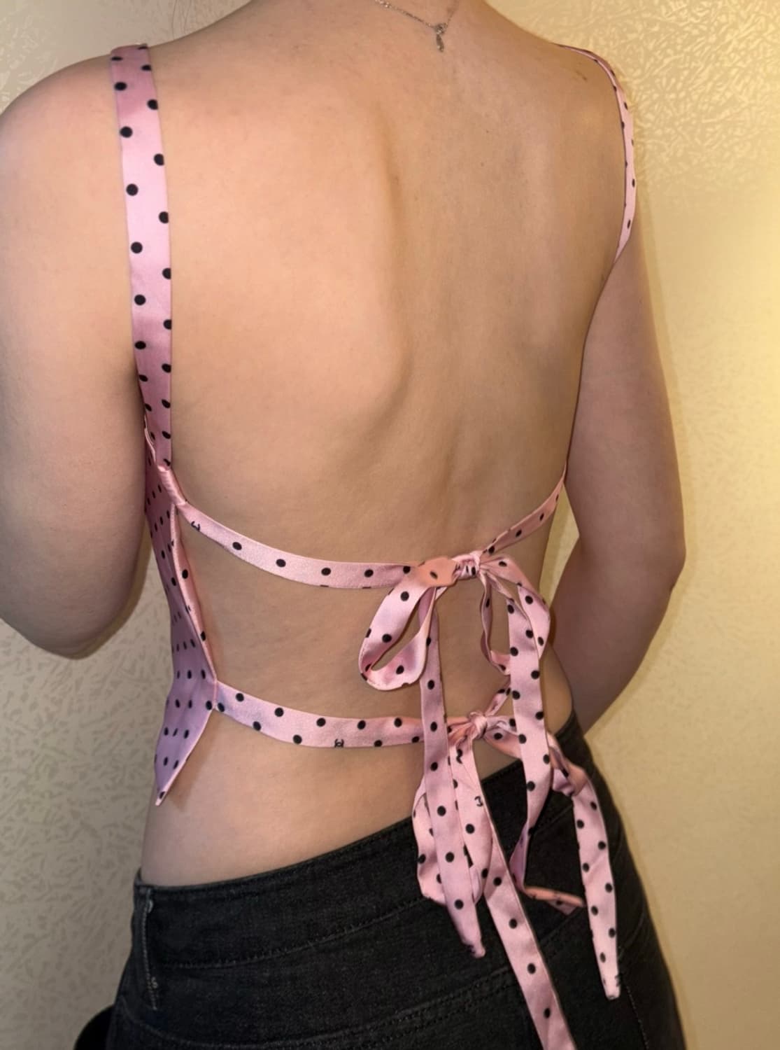 chanel silk camisole pink dot 상품이미지4