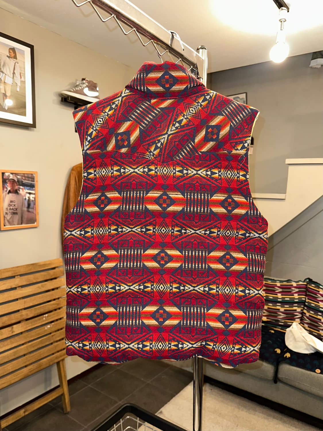 Pendleton aztec shell/wool padded Vest 상품이미지8