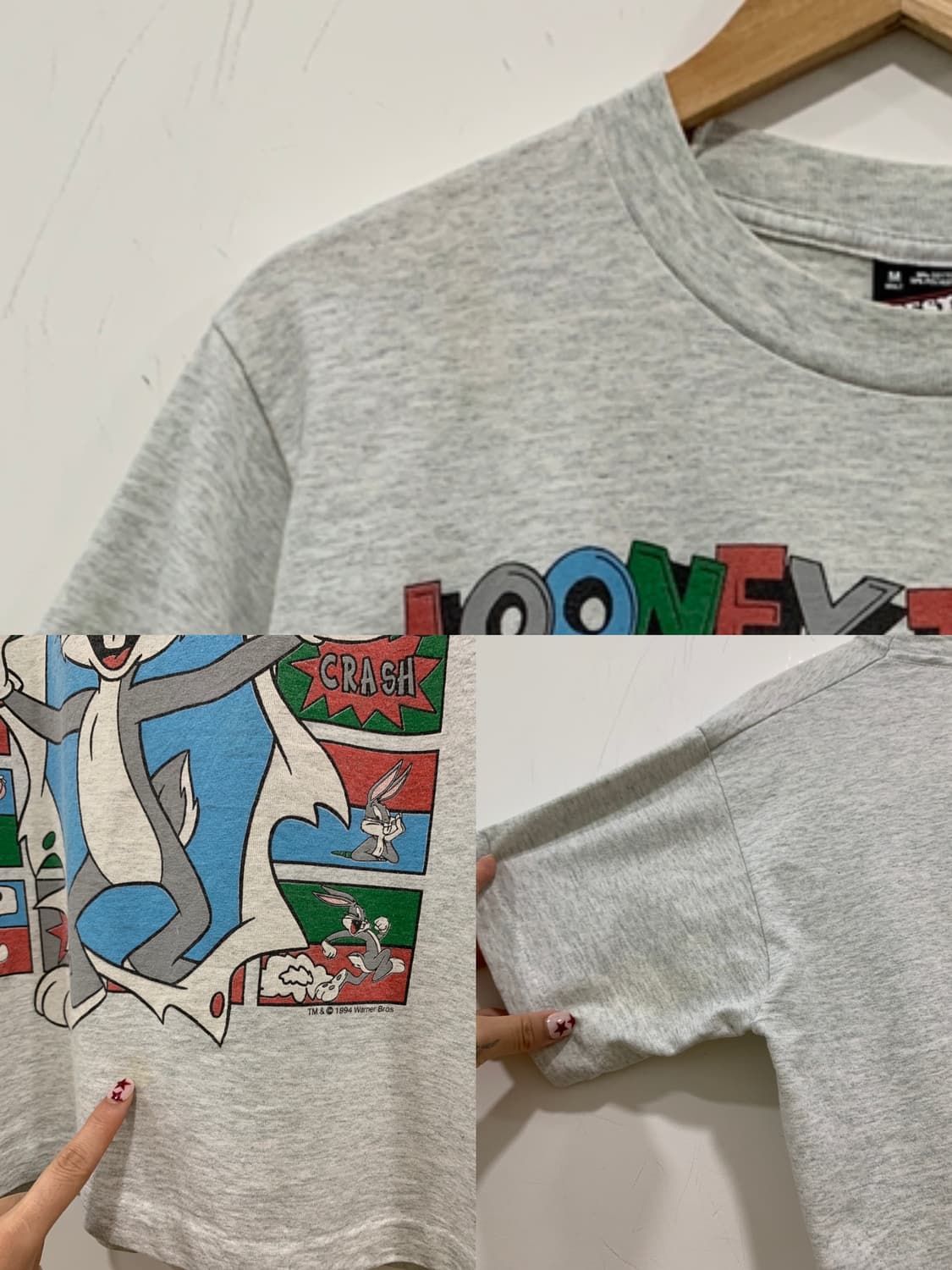 (빈티지)90‘s Fruit of the Loom 벅스버니루니툰즈 반팔티 상품이미지7