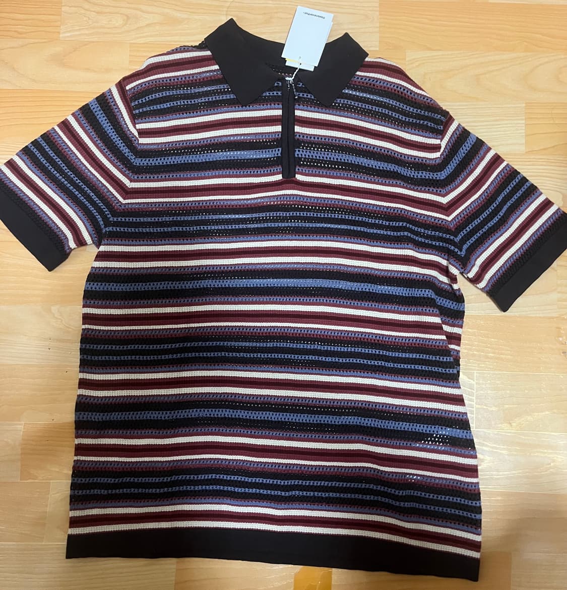 디네댓 Striped S/S Knit Polo RED M 상품이미지2