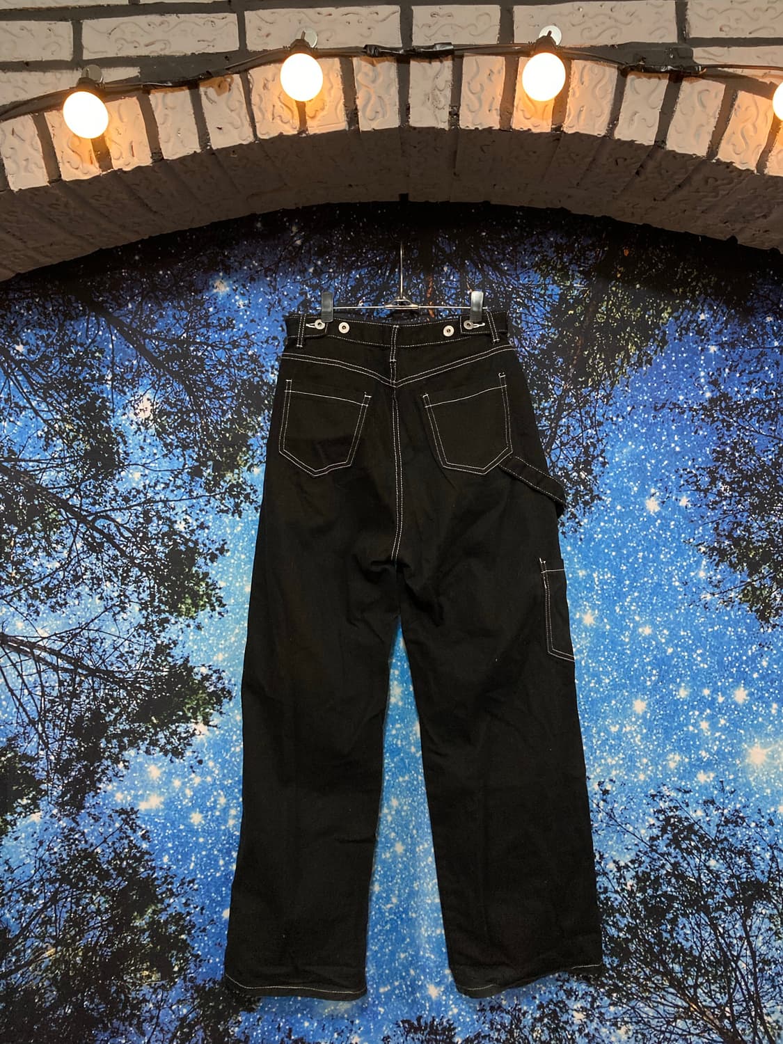 ⚜️POEM(포엠) 블랙 세미 와이드 데님 팬츠 상품이미지2