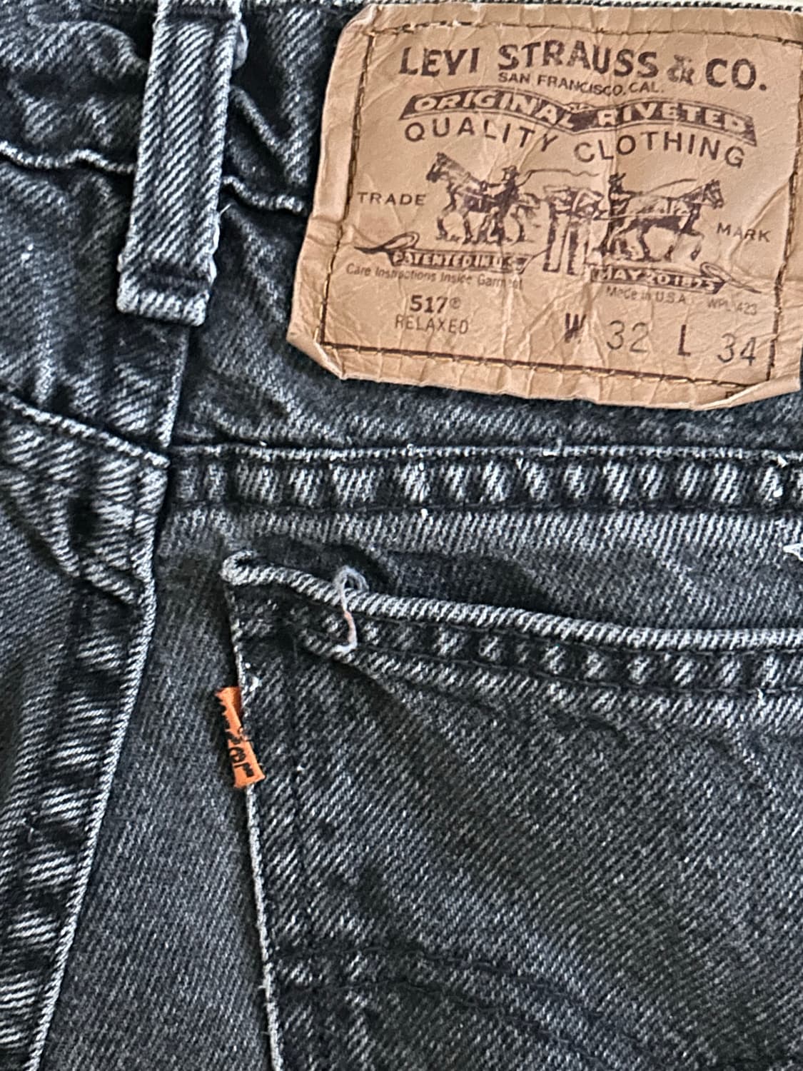 빈티지 리바이스 517 흑청 usa 상품이미지7