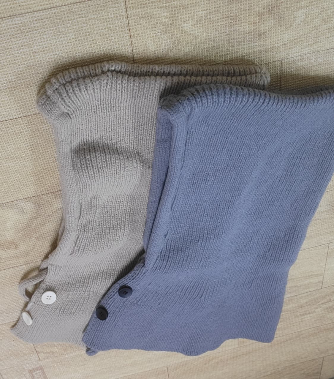 새제품 직잭 이쁜 니트 바라클라바 겨울 모자 그레이/ 브라운 상품이미지8