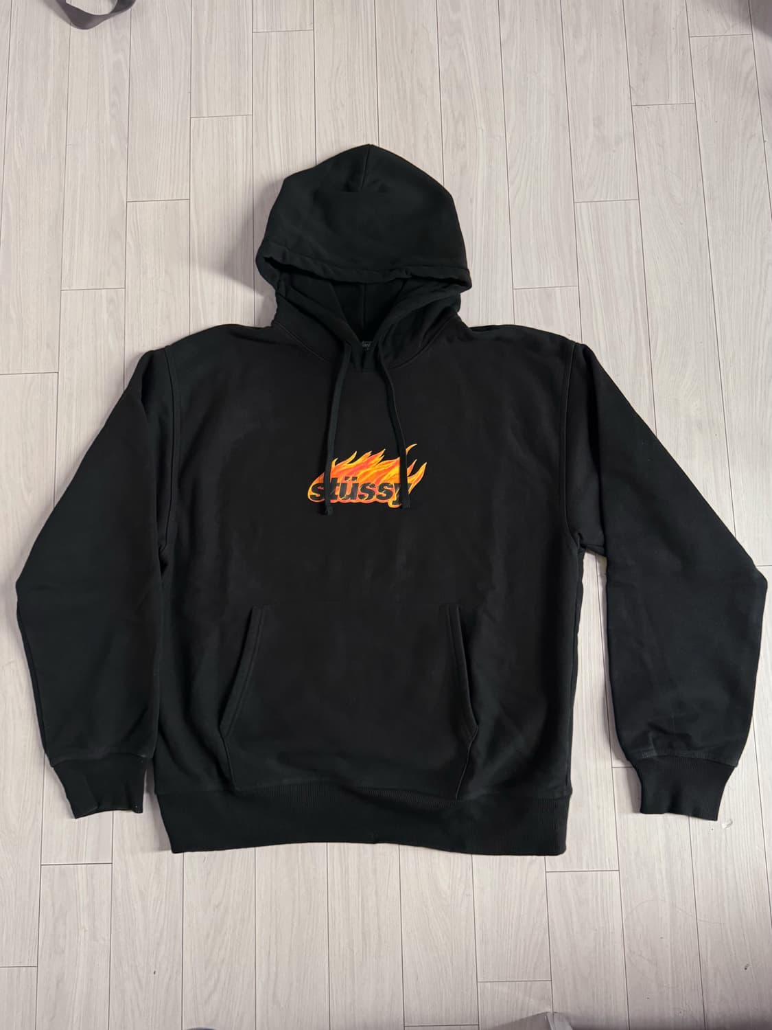 스투시 후드 블랙 / Stussy Flames Hood Black 상품이미지1