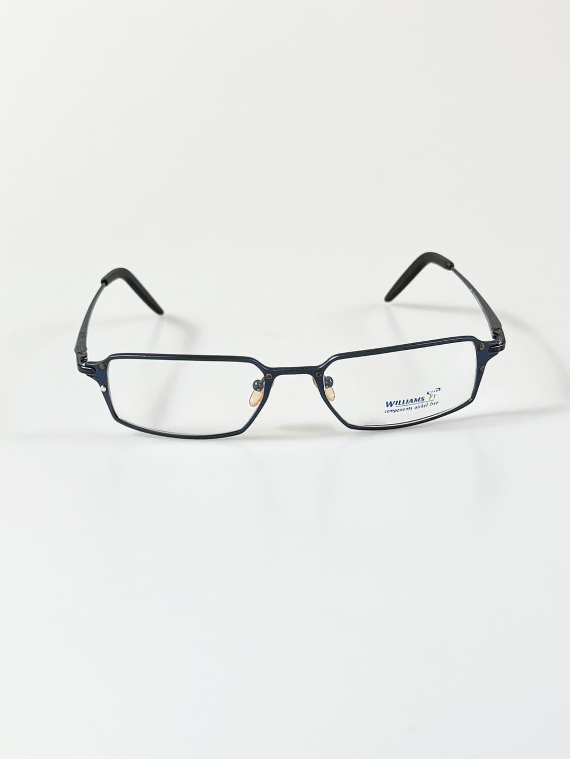 90s WILLIAMS F1 네이비 슬림 스퀘어 메탈 빈티지 안경 상품이미지1