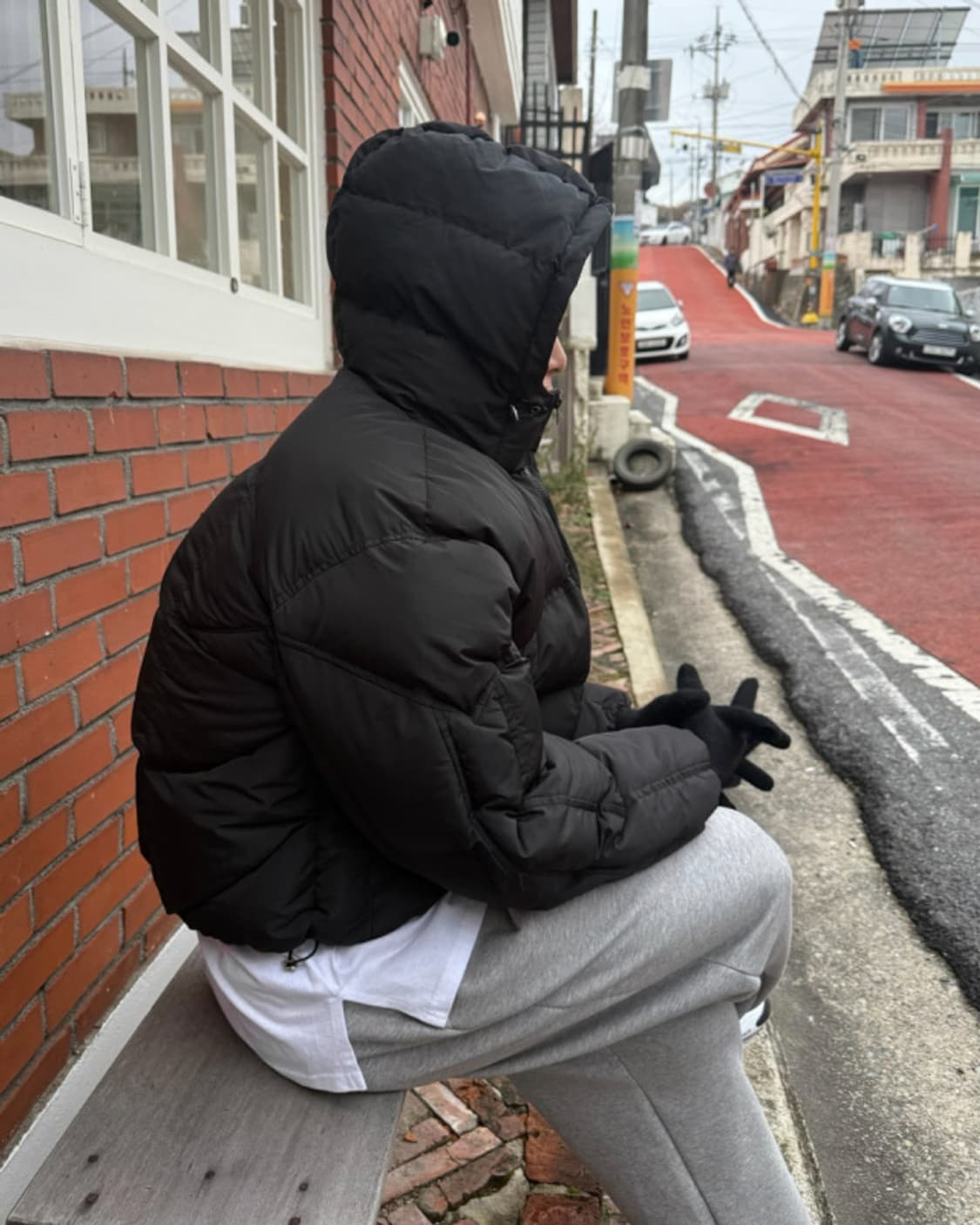 절개 숏패딩 상품이미지3