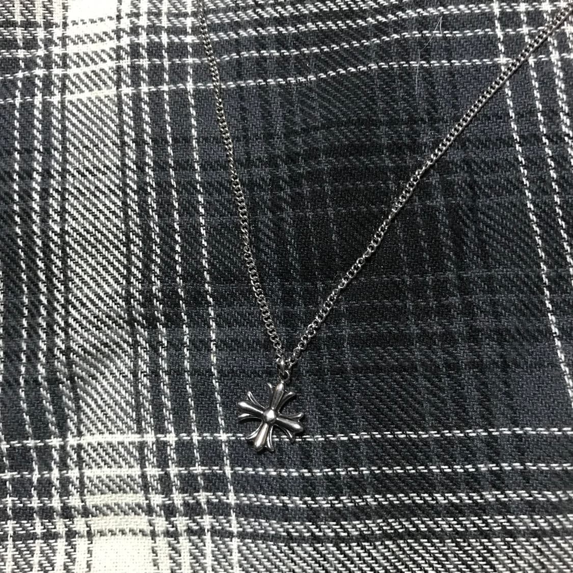 빈티지 크롬 크로스 목걸이 상품이미지2