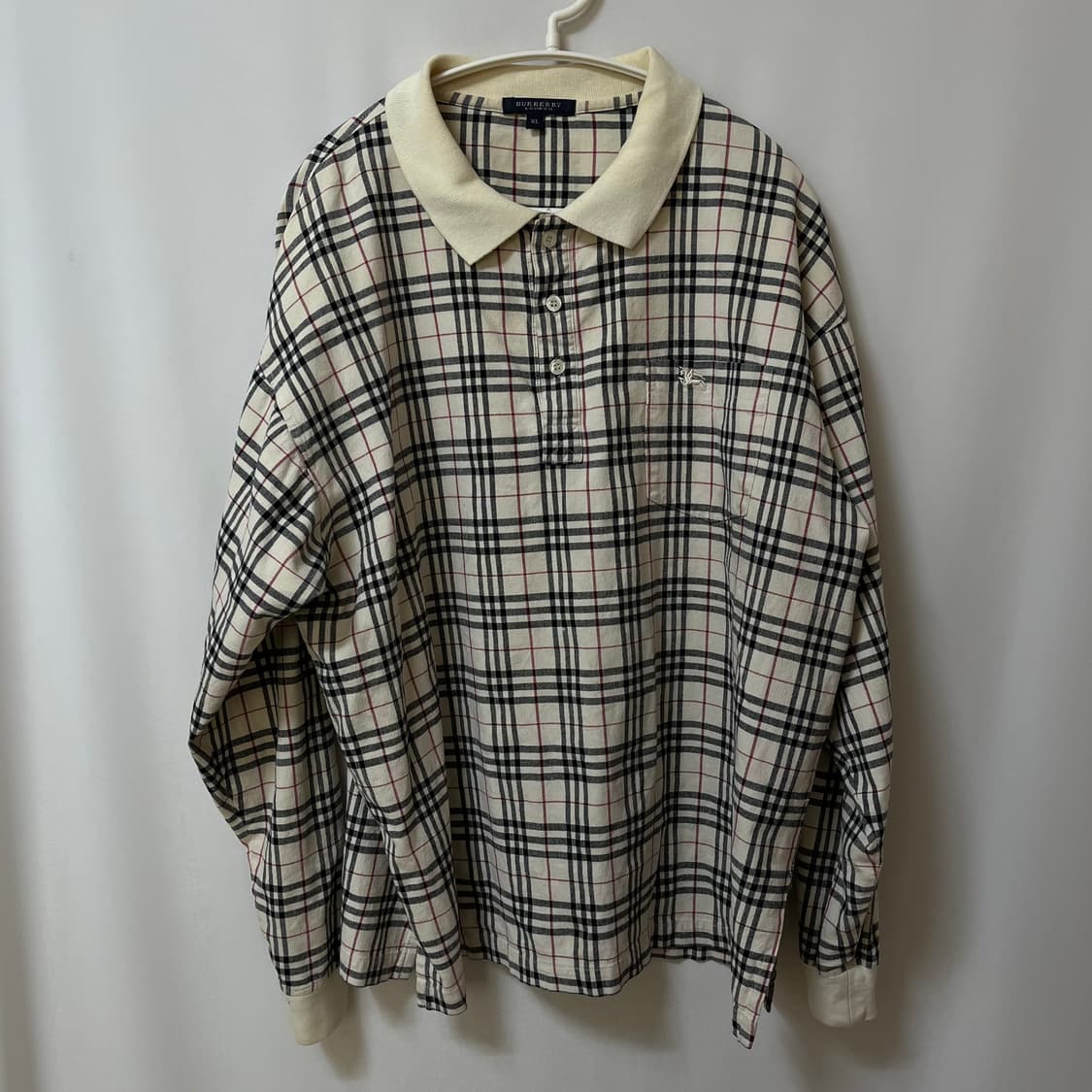 버버리 런던 기마로고 노바체크 PK 긴팔 카라티 XL/105 상품이미지1