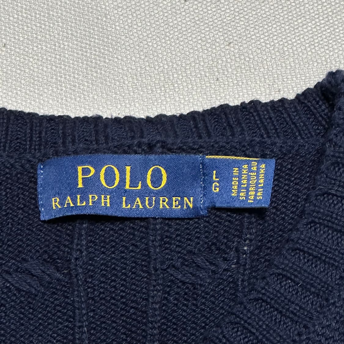 L 폴로랄프로렌 네이비 케이블 니트 0224 상품이미지4