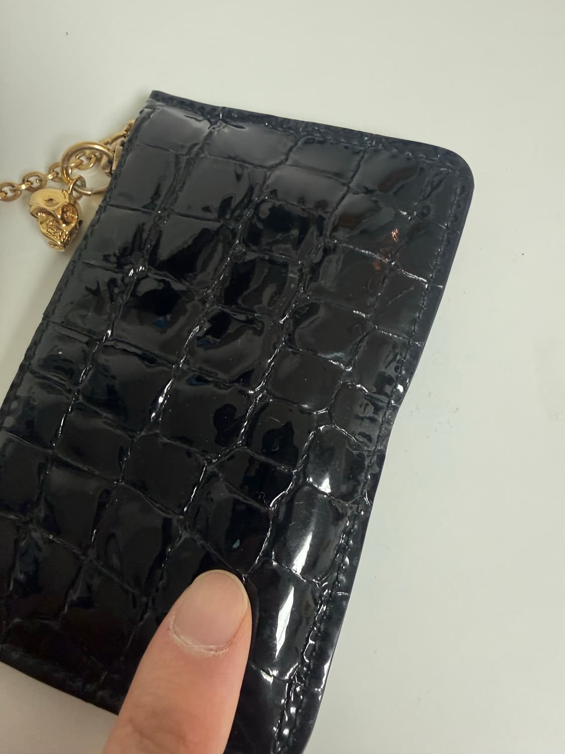 알렉산더 맥퀸 블랙 가죽 키링 카드지갑 상품이미지3