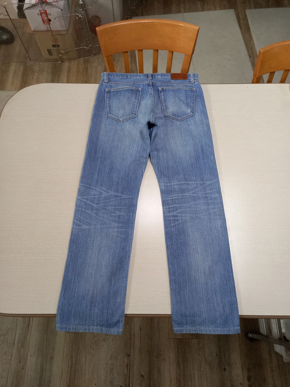 31 유니끌로 S001 워싱 일자진 연청 31-473 상품이미지2