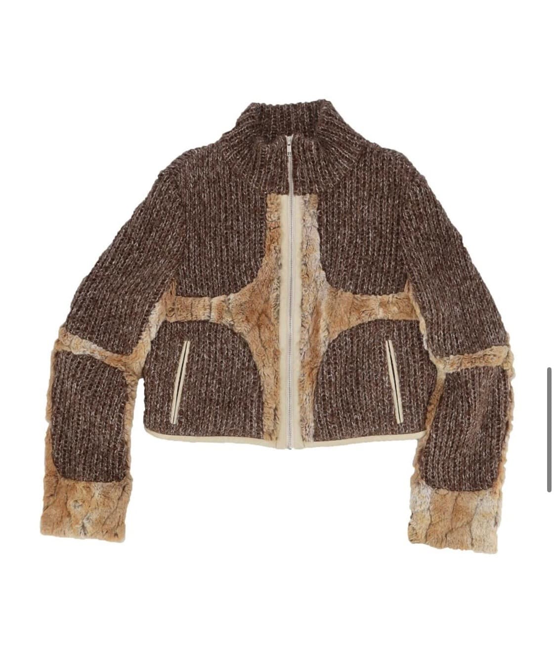 오들리워크샵 퍼자켓 스몰 니트퍼자켓 래빗퍼 상품이미지2