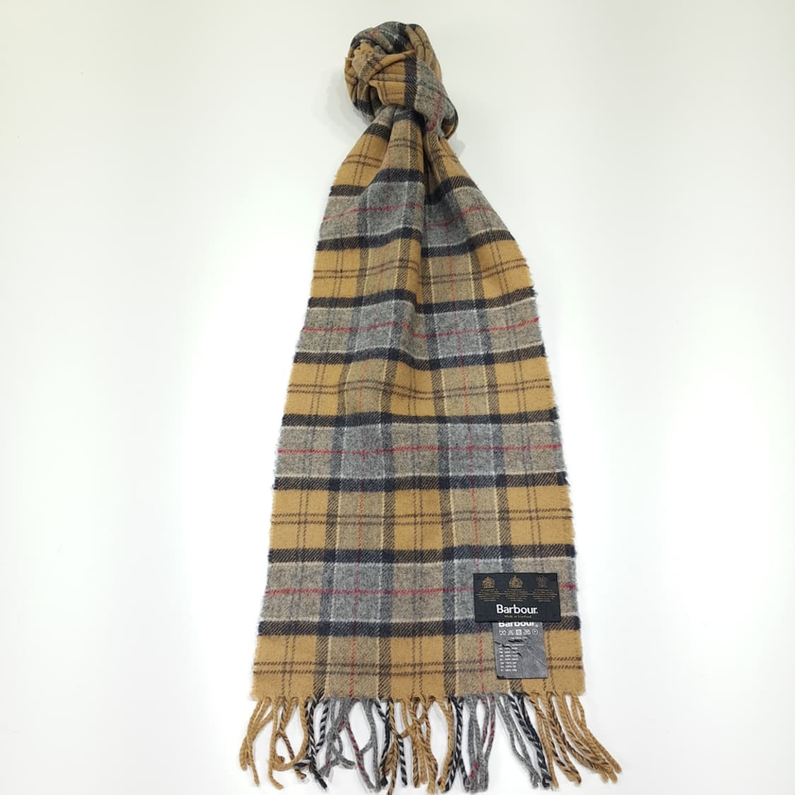 MX536 바버 00s 스코틀랜드판 램스울 하우스타탄 베이지 머플러 목 상품이미지1