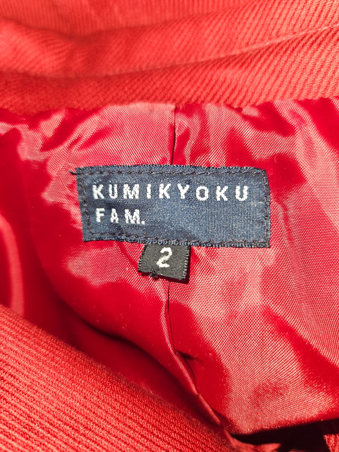 kumikyoku 빈티지 토마토레드 자켓 상품이미지4