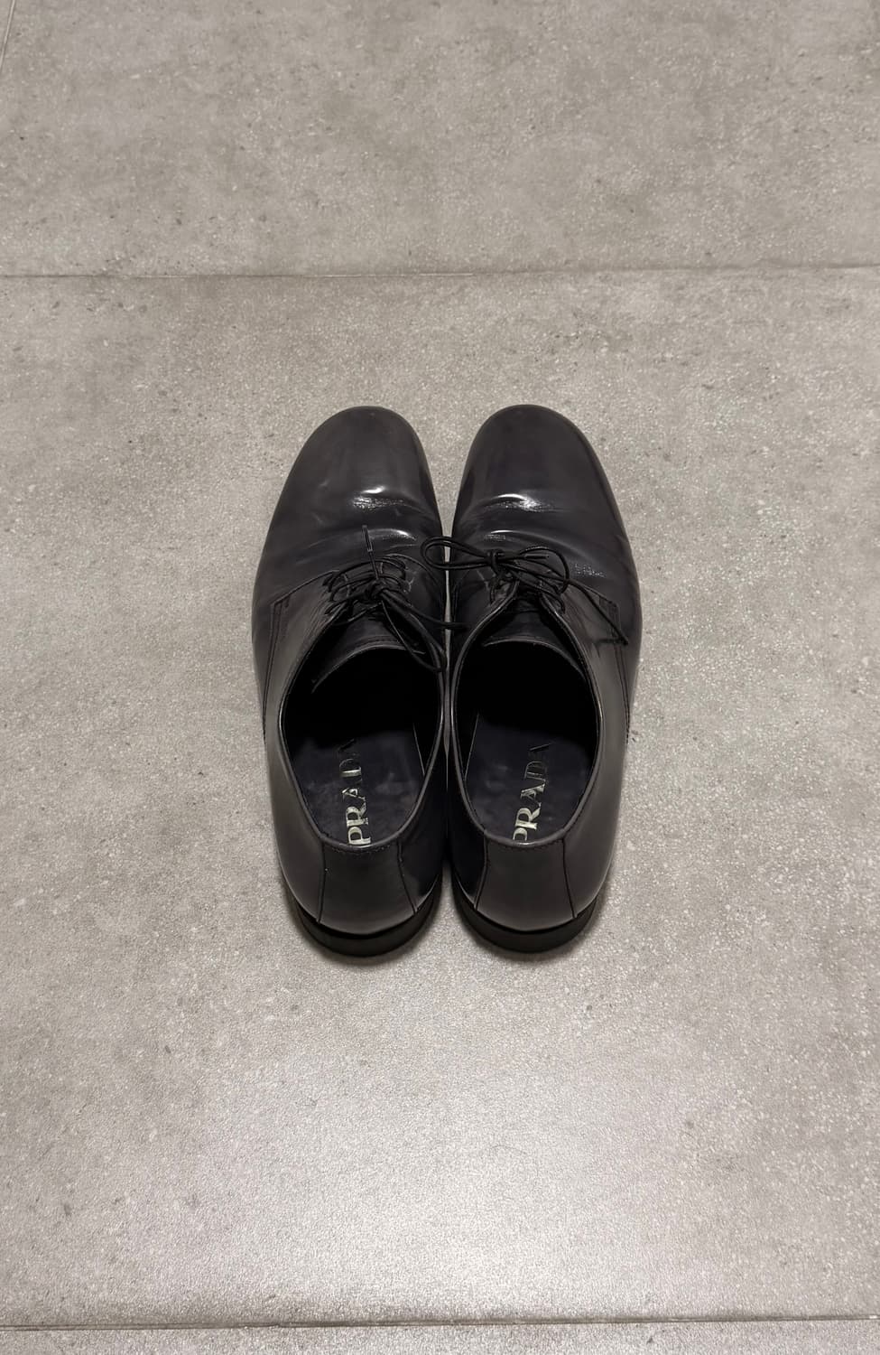 프라다 플레인토 레더 더비슈즈 상품이미지2