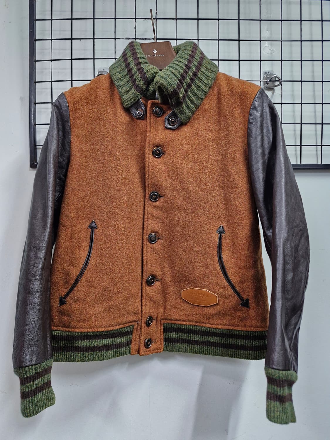 100L 커스텀멜로우(코오롱) 모 혼방 소가죽 자켓. 상품이미지1