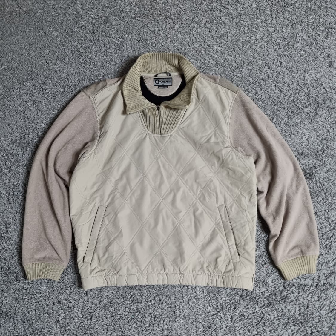 골드윈 긴팔 맨투맨 자켓 후리스 플리스 니트 반집업  L 100 빈티지 상품이미지1