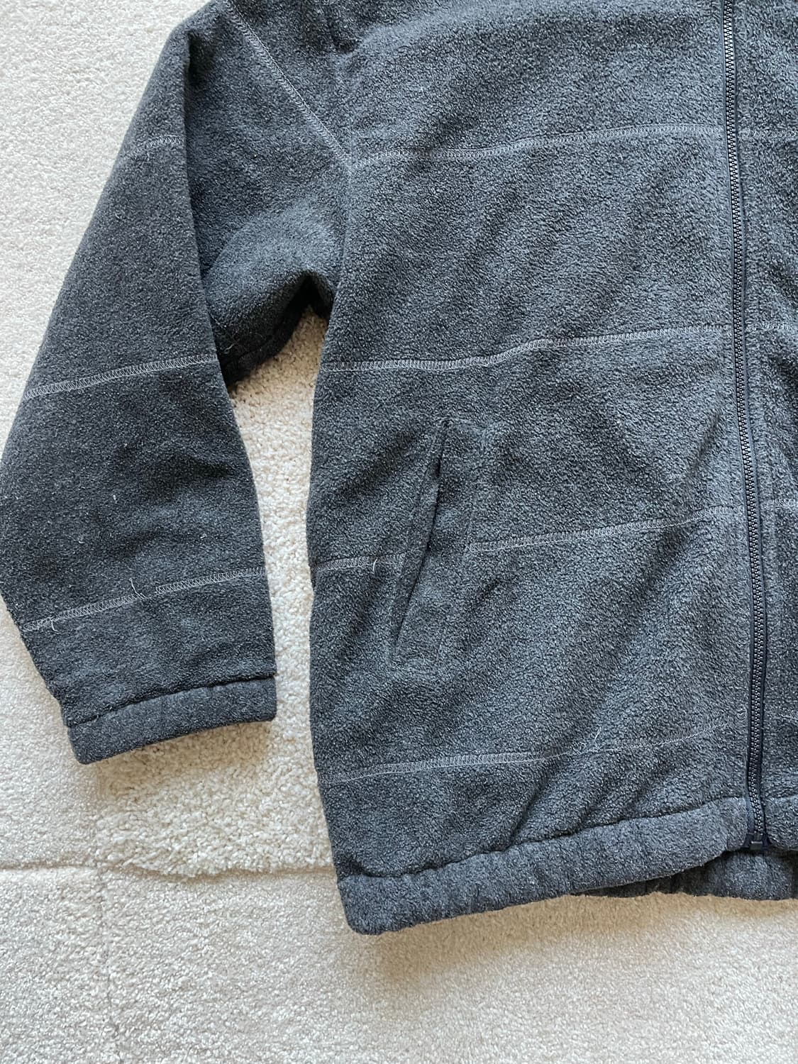 폴로 감성 플리스 퀼팅 후드 집업 (103-105) 상품이미지5