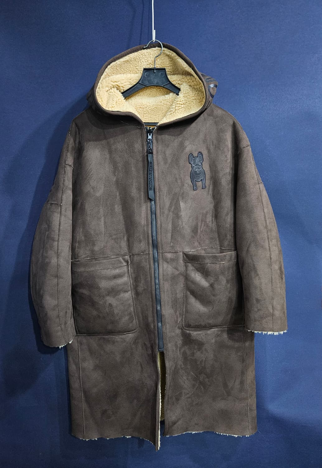 라이프워크 브라운컬러 남성 오버핏 105 양면 롱무스탕  상품이미지1