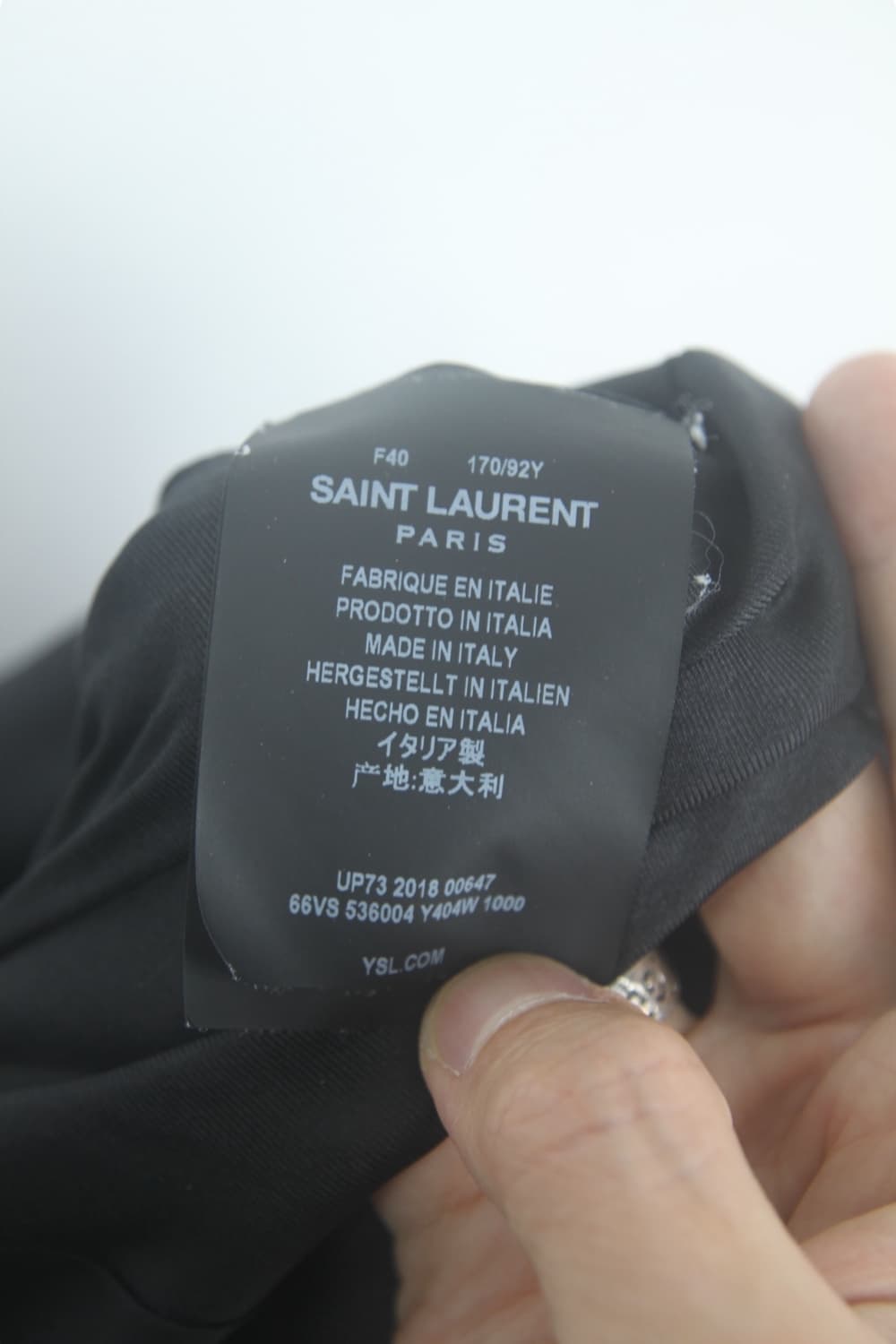 생로랑 18FW 투버튼 울 싱글 블레이저 상품이미지5