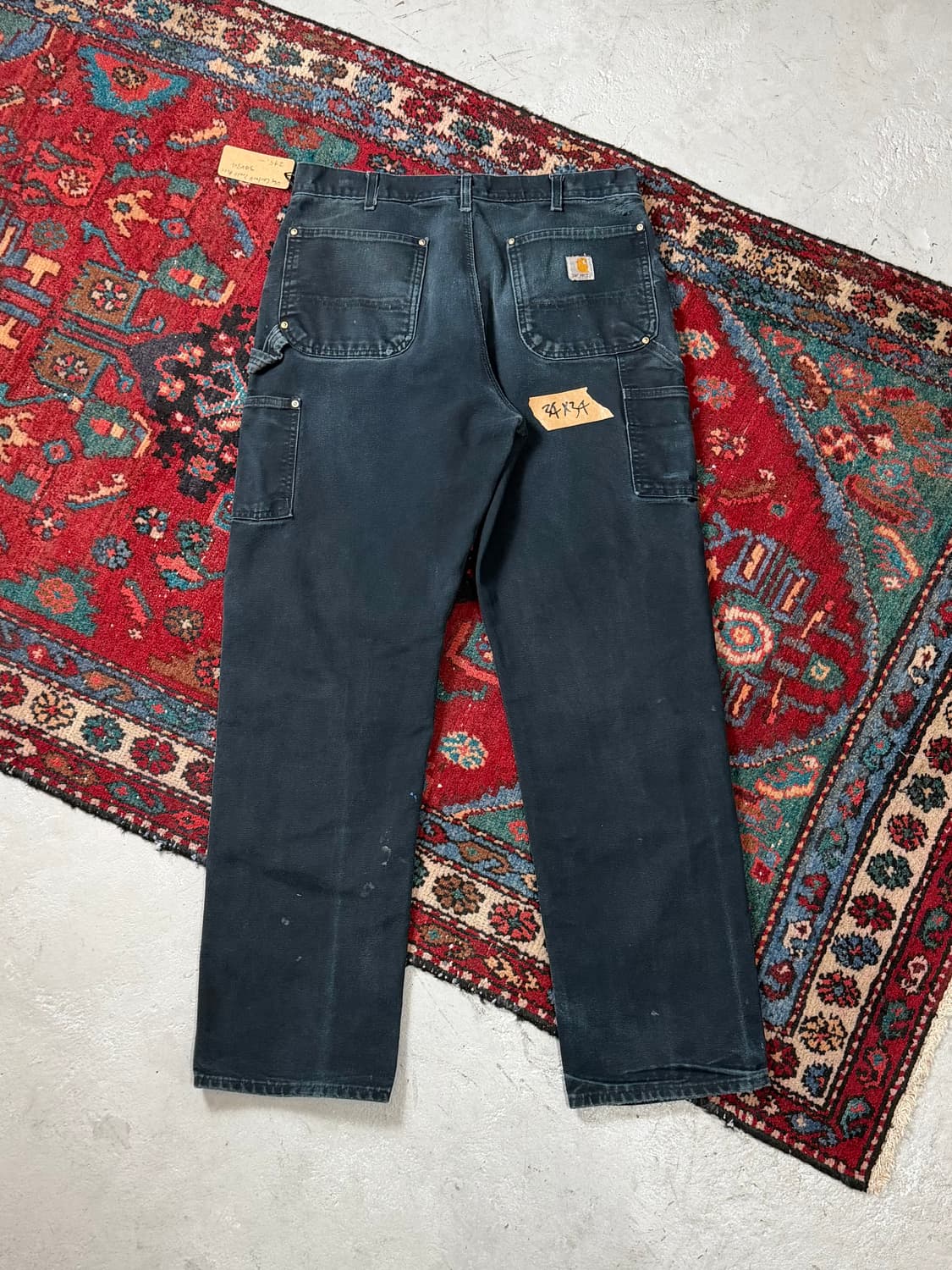 OG USA Made 칼하트 B01 더블니 블랙 칼하트 썩블니 좀비 상품이미지3