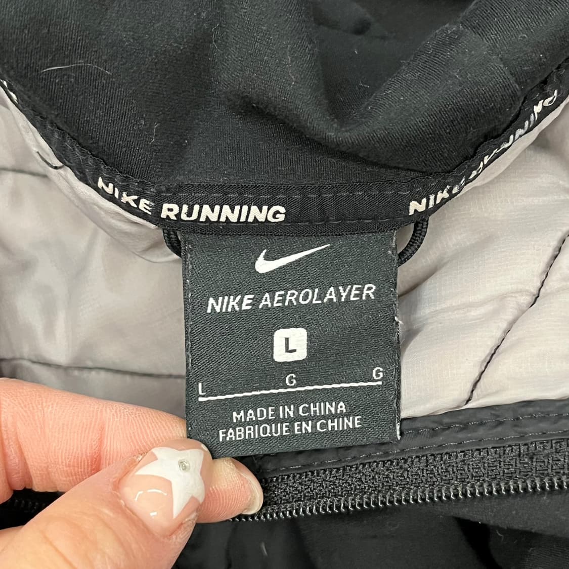 [정품/L] 나이키 블랙 후드 퀼팅 자켓b18 상품이미지5