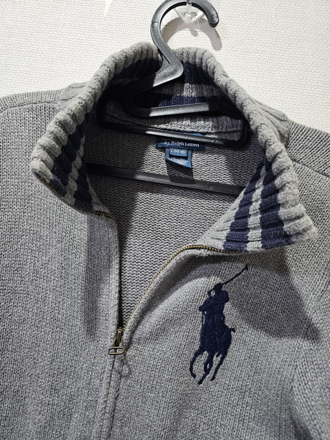 폴로 빅포니 그레이 니트집업 90 / S 상품이미지3