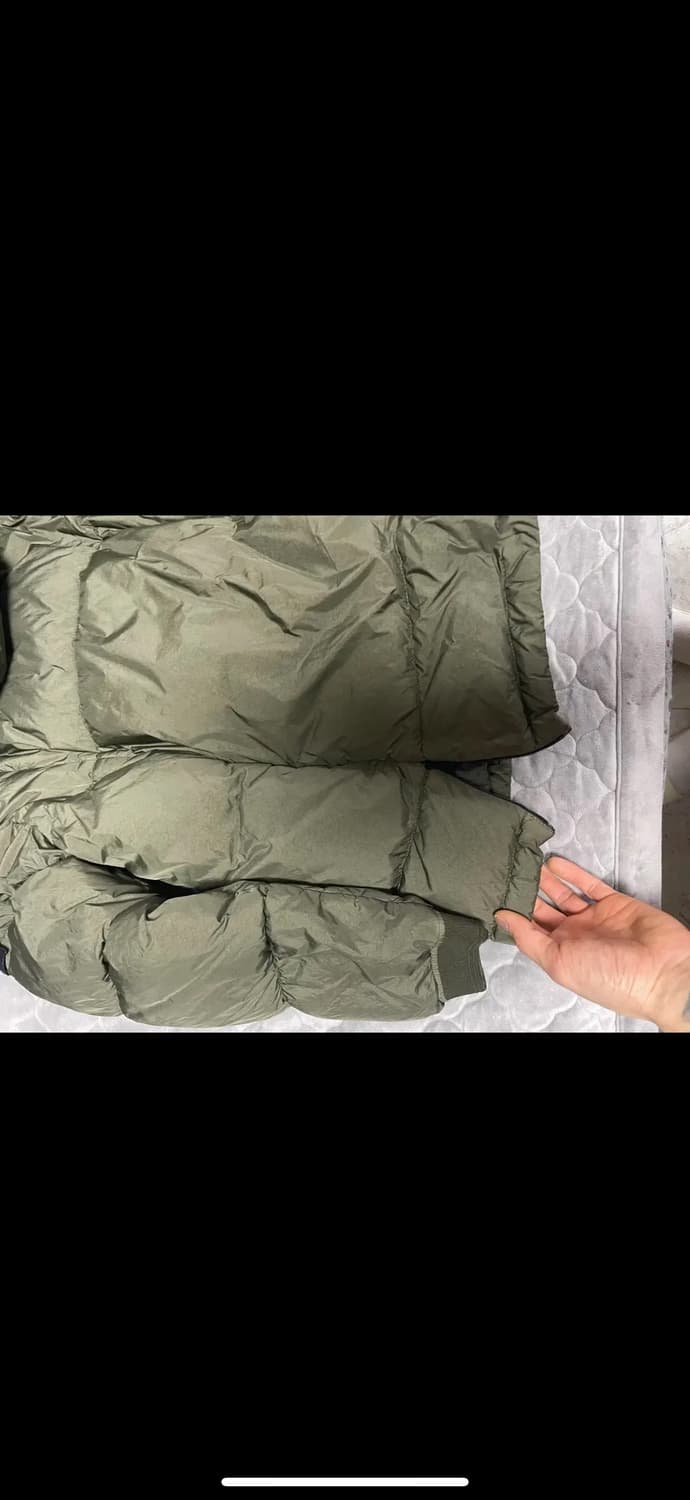 스톤아일랜드 와펜 크링클랩스 나일온 필드 아노락 패딩 올리브 상품이미지5