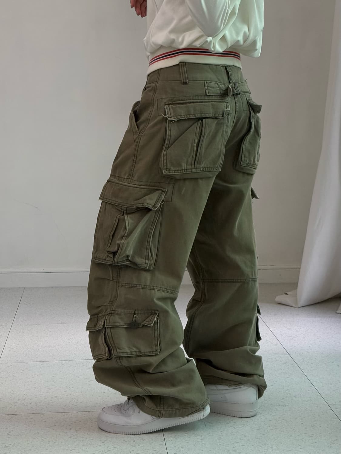 Soo 카키 카고팬츠 상품이미지3