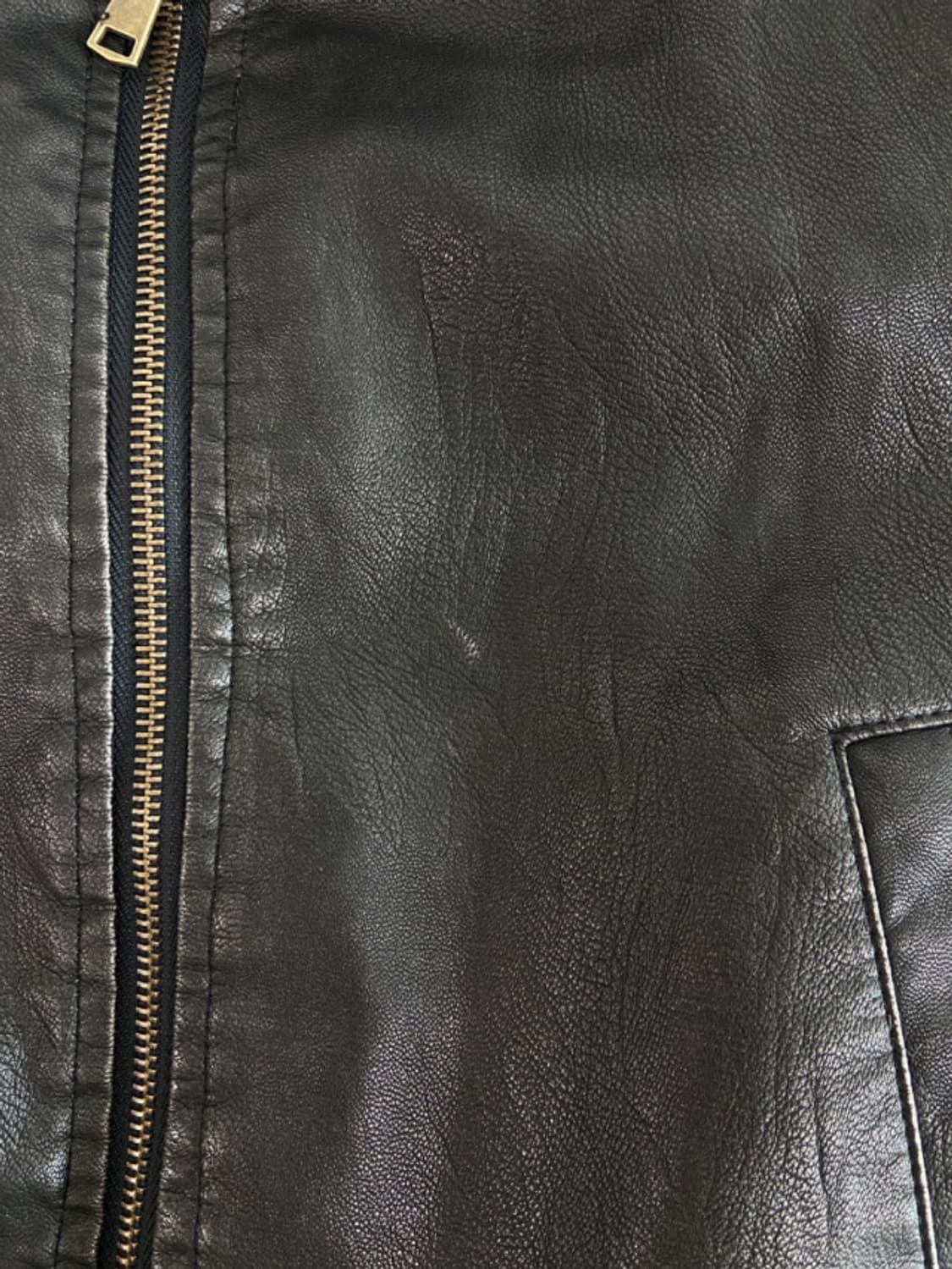 아워캐비넷 유어제이 릿킴 퍼안감 빈티지 레더 무스탕 (2번 시착) 상품이미지2