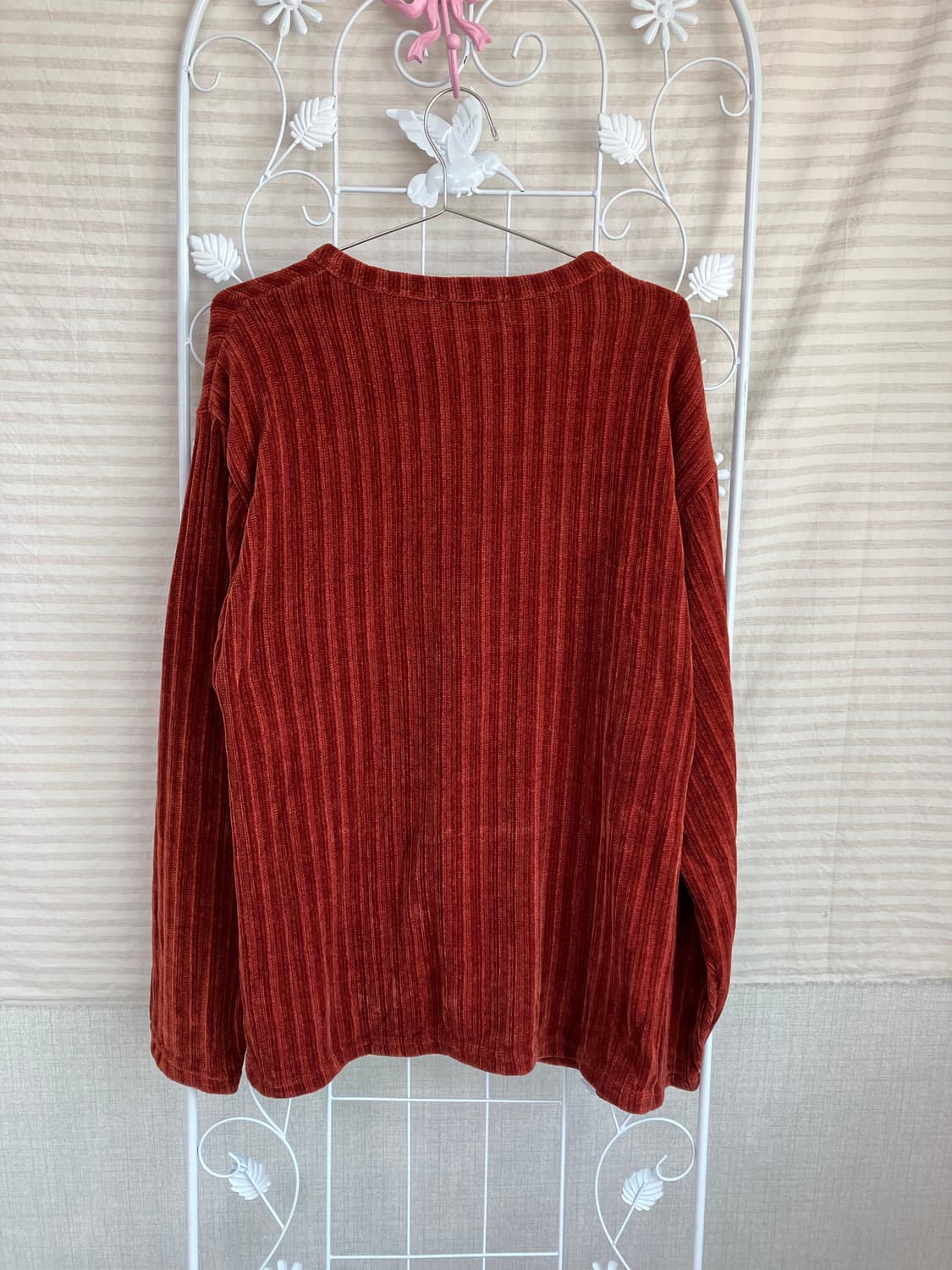 빈티지 벨벳 오렌지 트임 니트 y2k 스트릿 갸루 펑키 일본빈티지539  상품이미지2