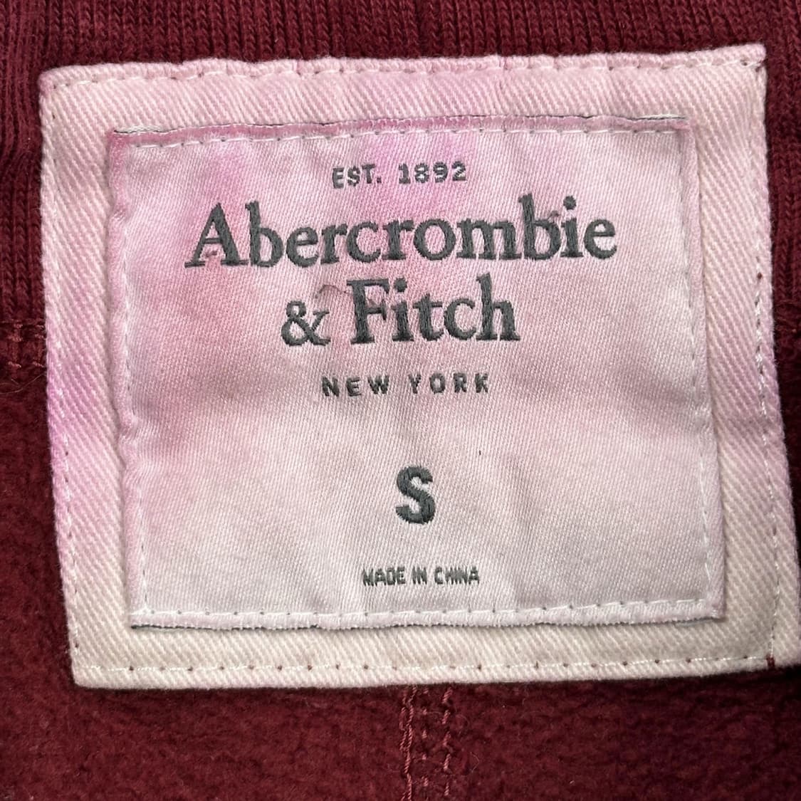 아베크롬비 피치 A&F 버건디 츄리닝 바지 (S) 상품이미지5