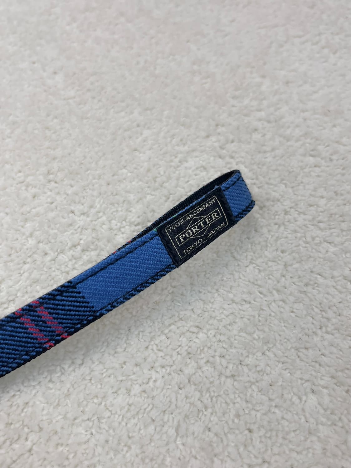 포터 핸드스트랩 블루 타탄체크 상품이미지1