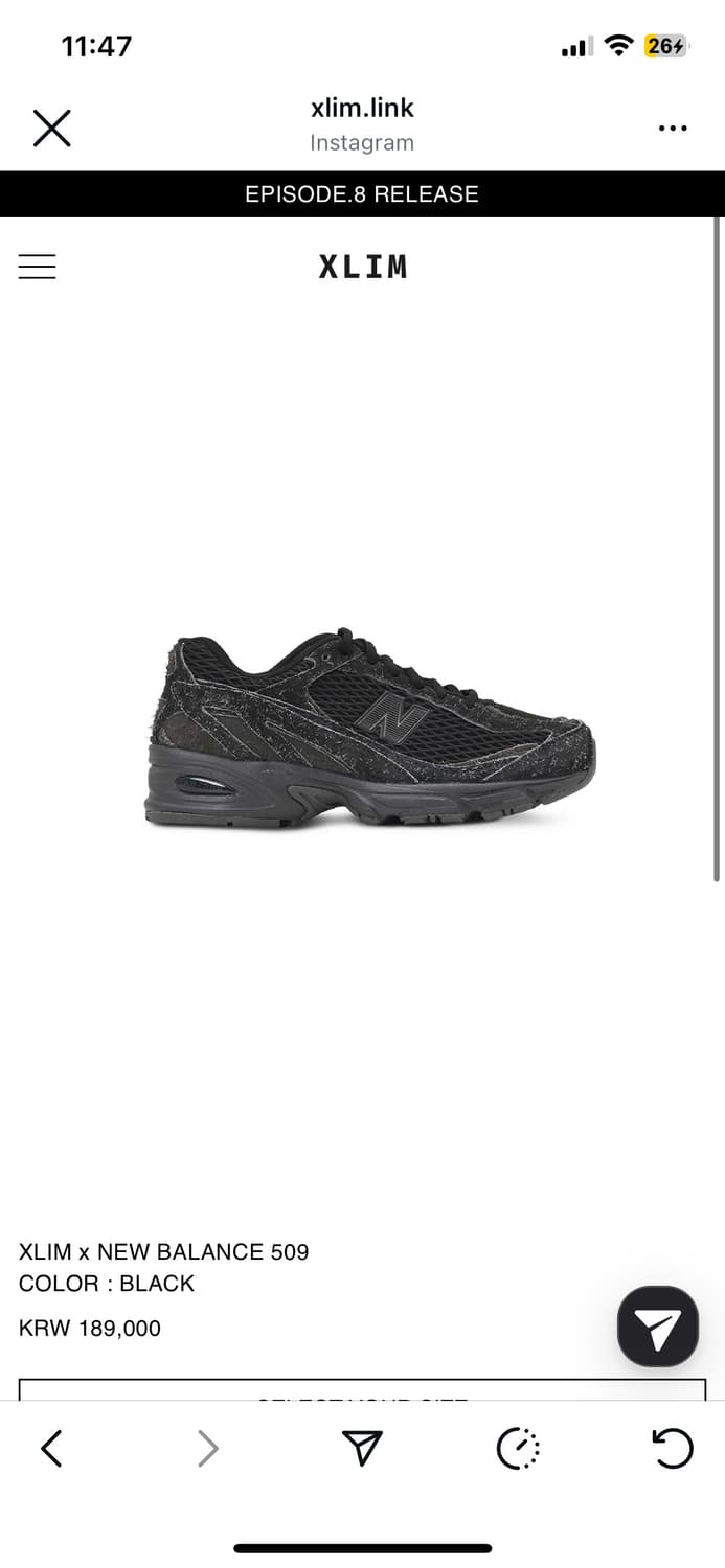 xlim 뉴발란스 블랙 270사이즈 상품이미지1