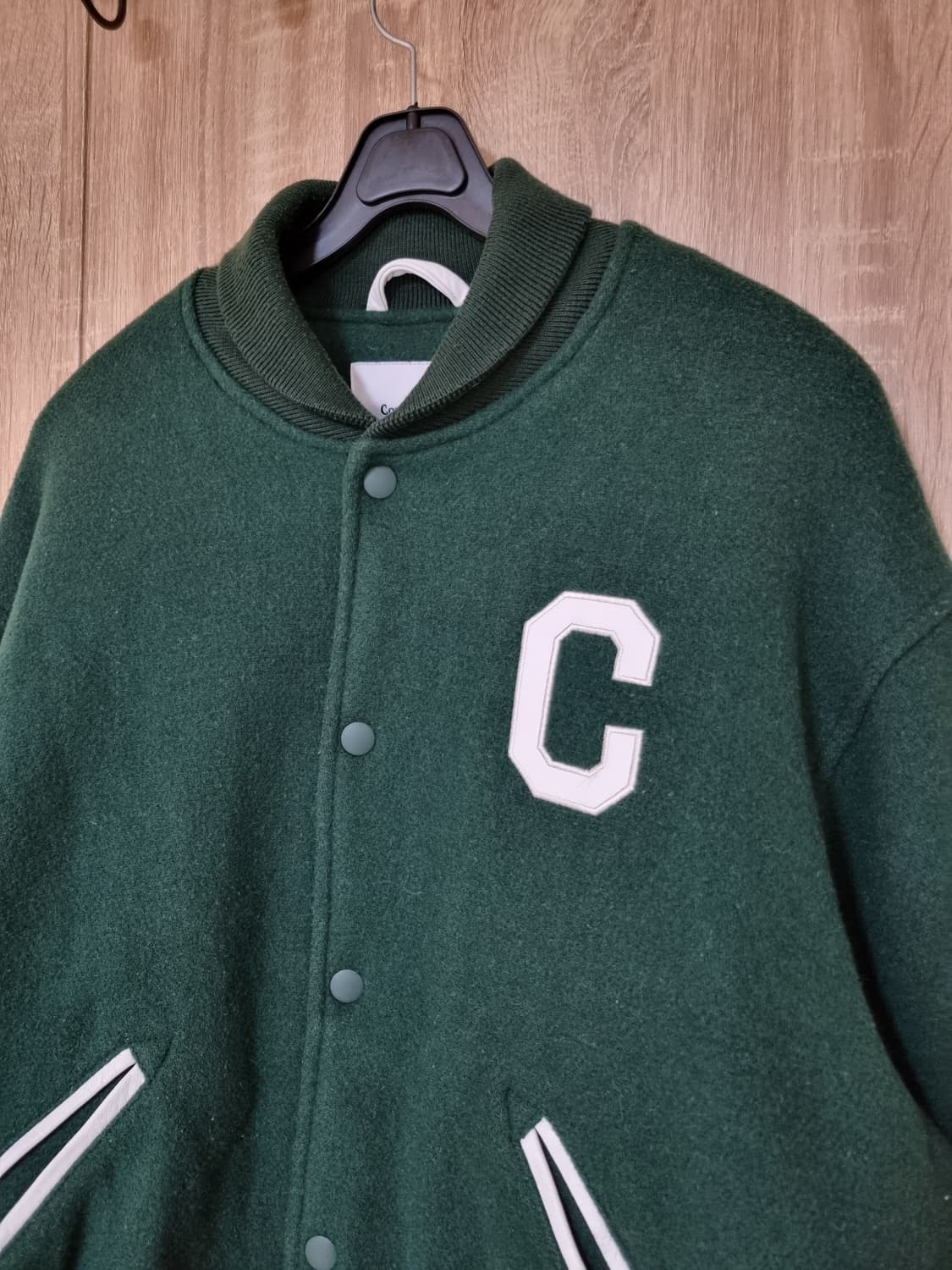 커버낫 가죽콤비 야구점퍼 (누빔안감) 상품이미지2