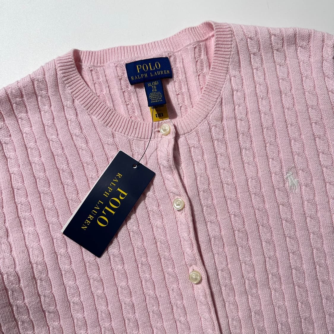 (새상품) 폴로 랄프로렌 케이블 라운드 니트 가디건 상품이미지3