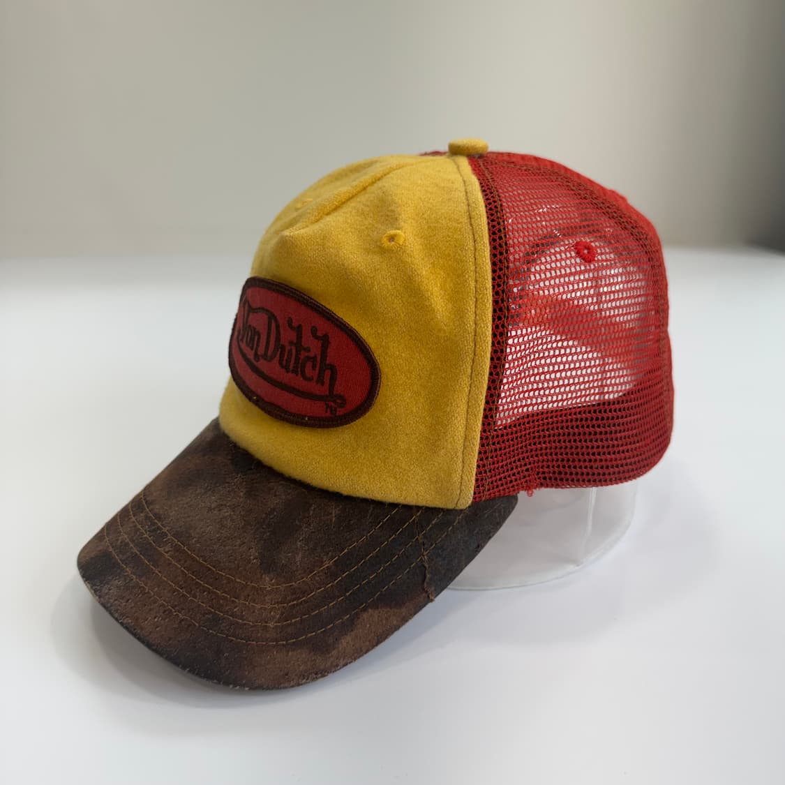 VonDutch 본더치 옐로우 레드 배색 메쉬 볼캡 상품이미지4