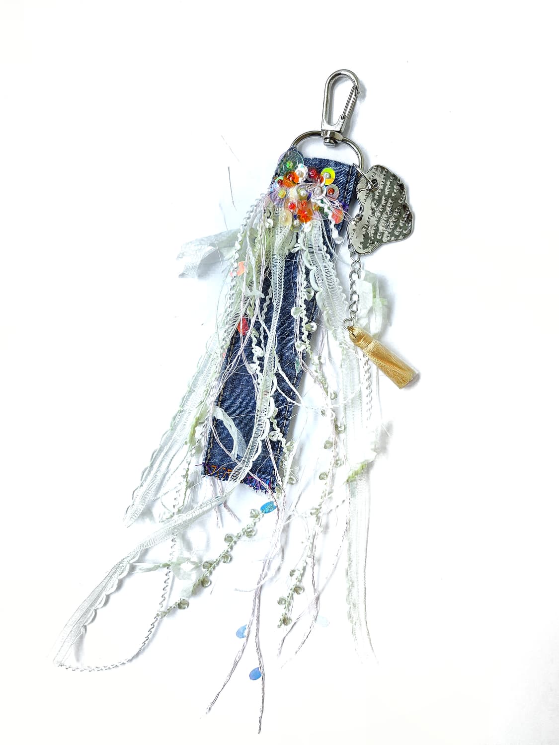 [키링] Beaming spangles denim keychain 상품이미지1