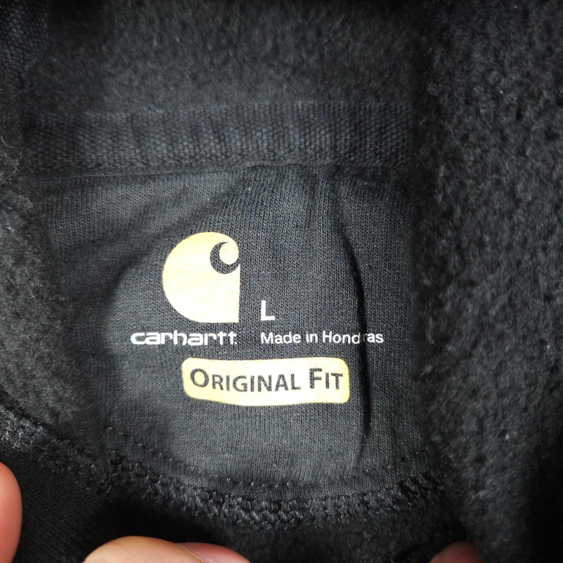 칼하트 스펠아웃 후드티 블랙 상품이미지3