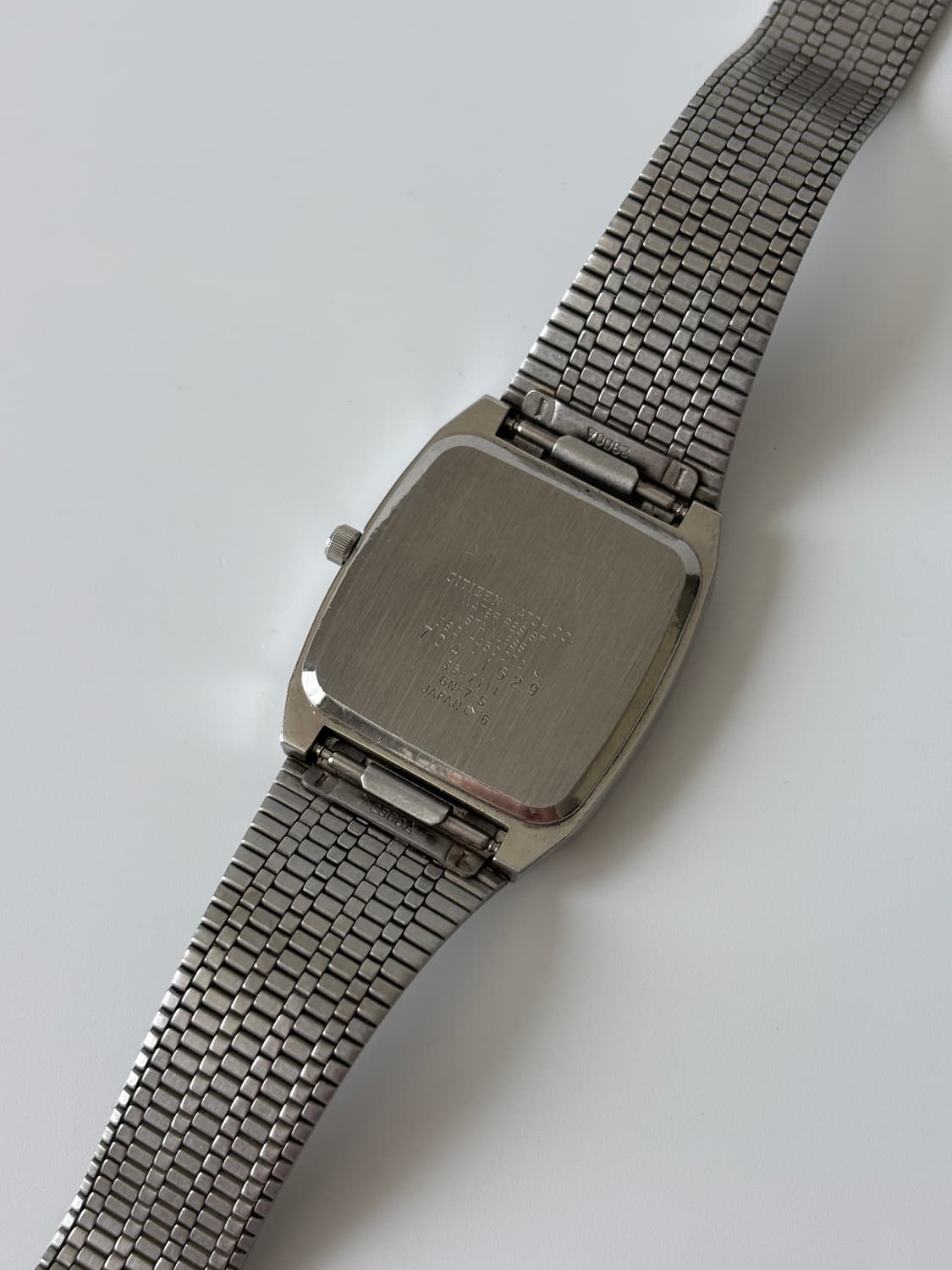 시티즌 1980년대 CQ 블랙 다이얼 스트라이프 실버 쿼츠 남성 상품이미지5