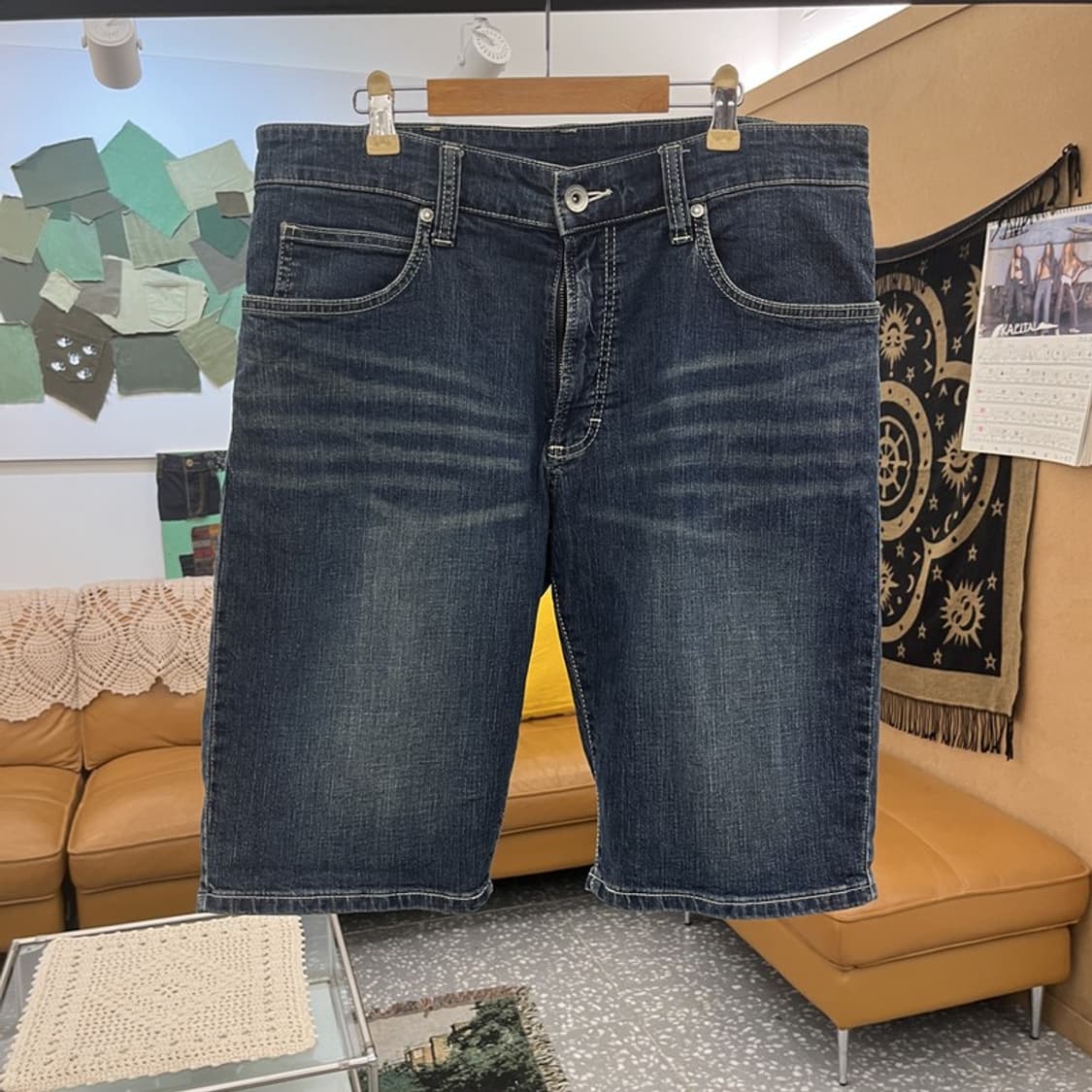 랭글러 올드스쿨 레트로 빈티지 데님 버뮤다팬츠 32인치 C12202 상품이미지3
