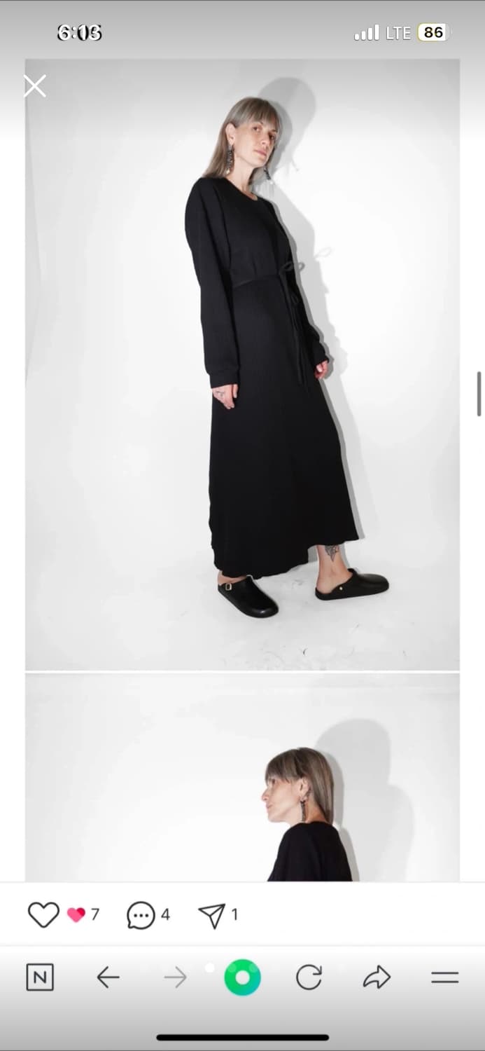 베이스레인지 쇼 카프탄 블랙 라지 상품이미지4