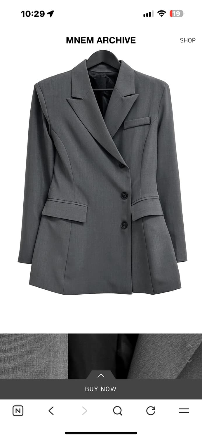 므넴 랩 원피스 자켓 (차콜) 상품이미지1