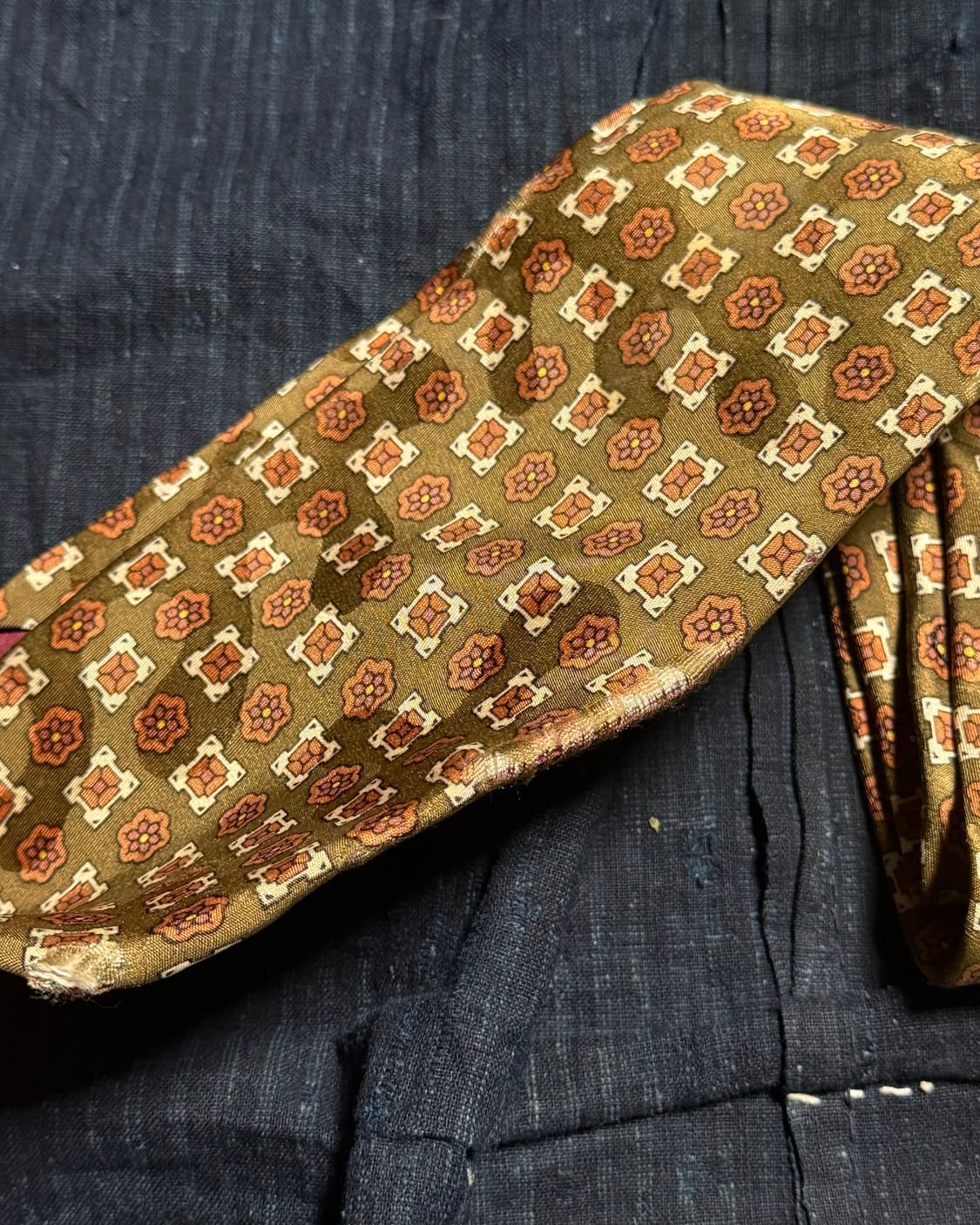 Aquascutum 플라워 패턴 실크 타이 상품이미지6