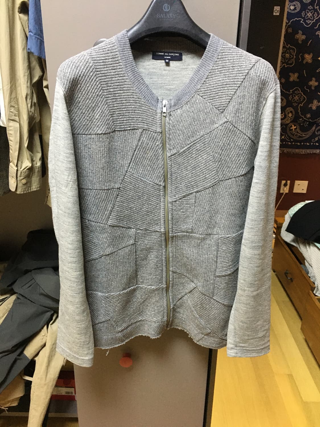 꼼데가르송 옴므 울 패치  집업 상품이미지1