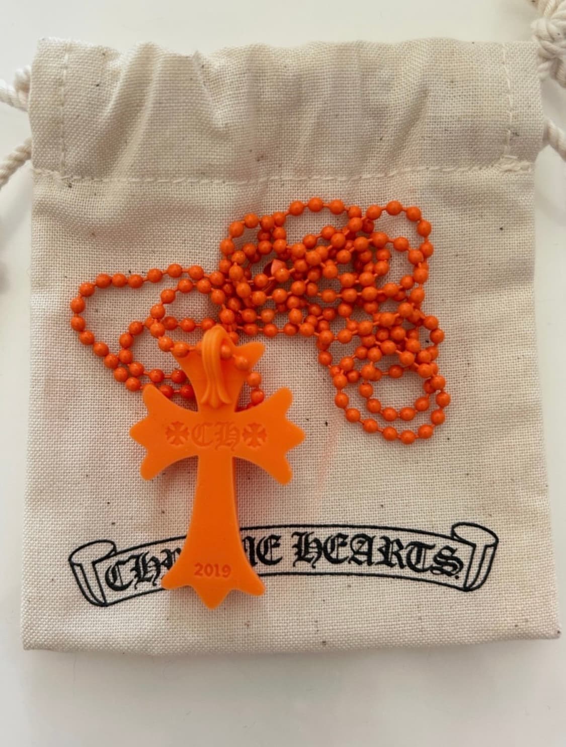 크롬하츠 실리크롬 크로스 목걸이 오렌지 상품이미지2