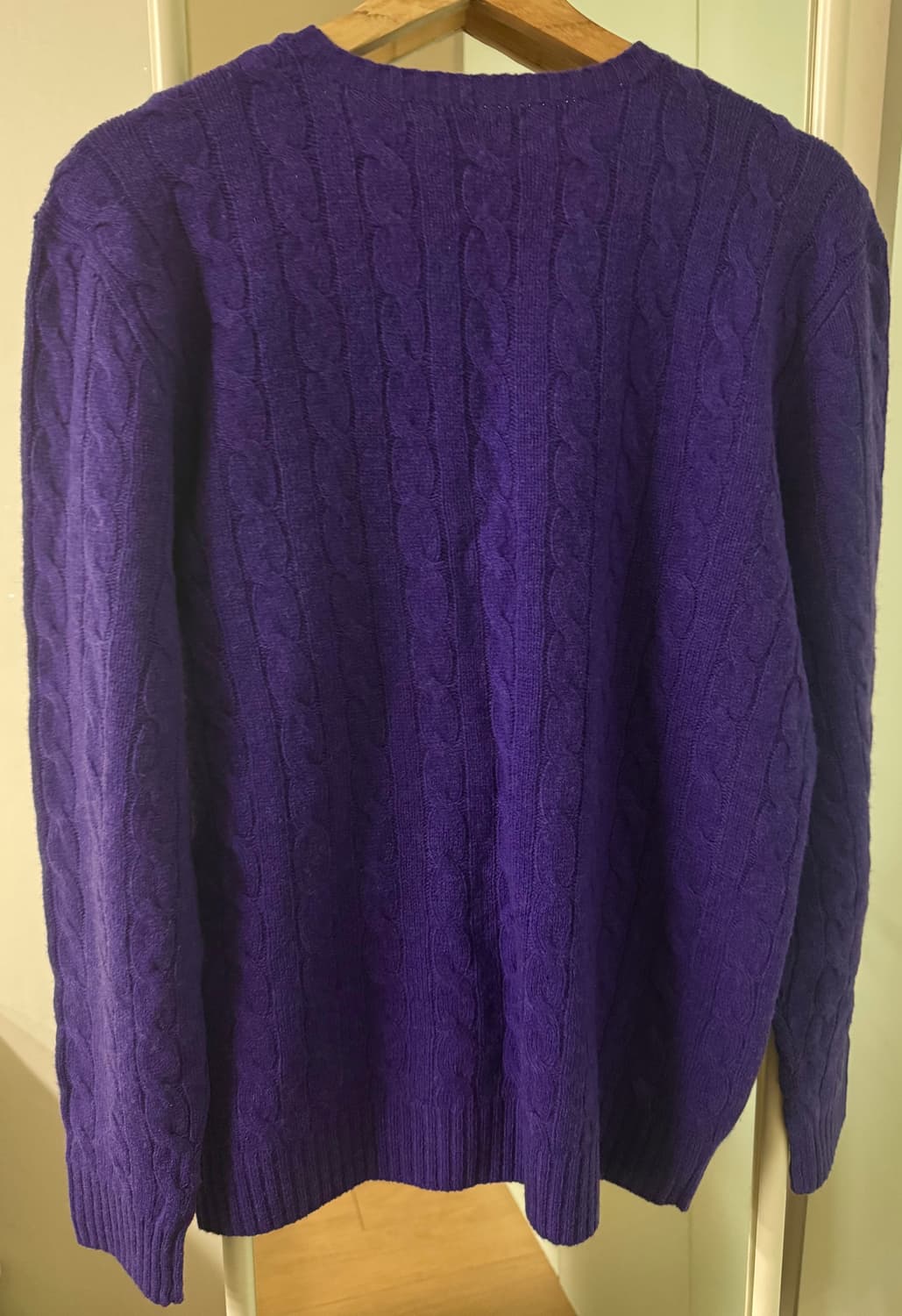 폴로 랄프로렌 울 캐시미어 케이블니트 스웨터 L 남여공용 상품이미지3