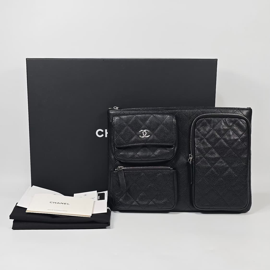 샤넬 캐비어 스킨 멀티 포켓 클러치백 상품이미지1