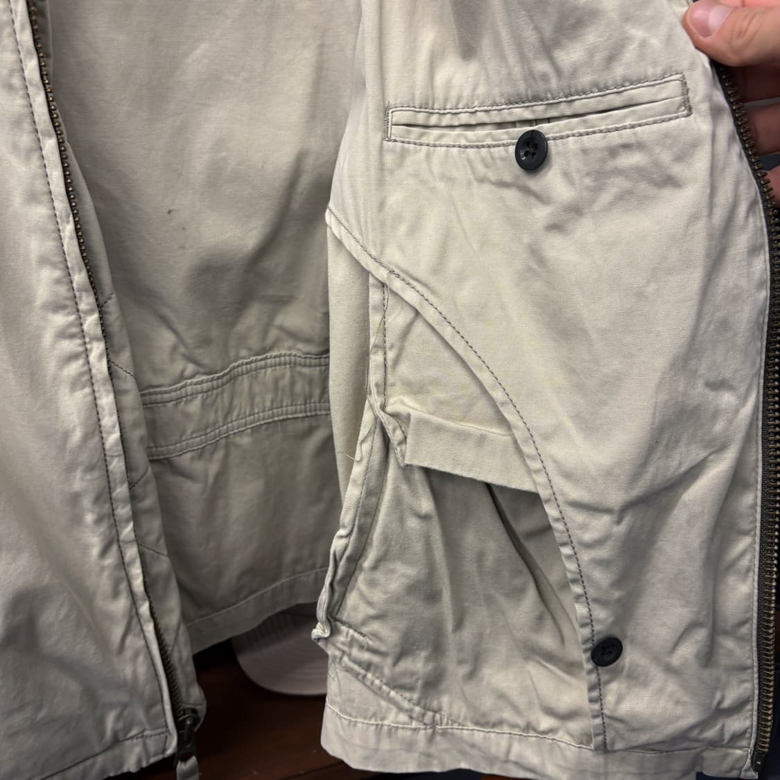 90s 폴로 랄프로렌 밀리터리 모티브 스윙자켓 암패치 액션플리츠 N683 상품이미지7