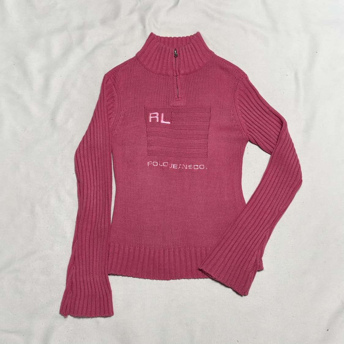 M 폴로랄프로렌 진스 컴퍼니 빅로고 반집업 니트 상품이미지2